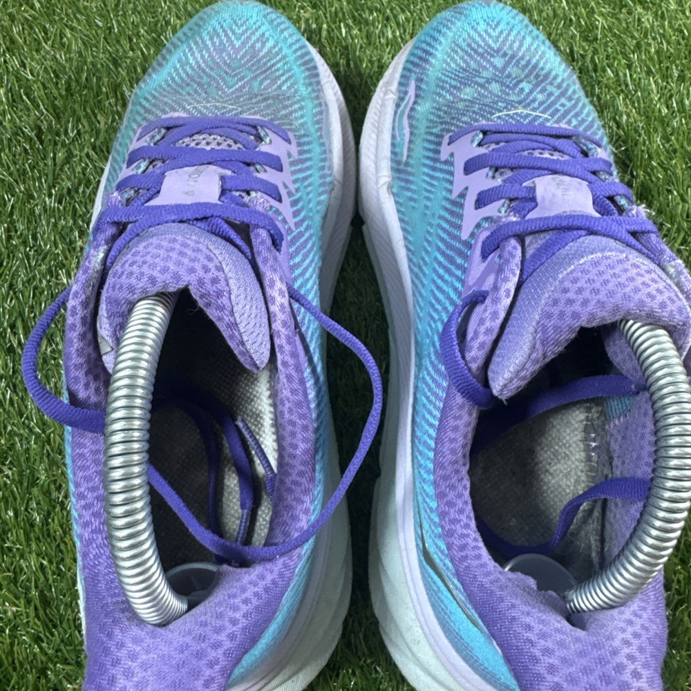 HOKA Clifton 9 Running Shoes Womens Size 8.5 Teal Purple Cushioned No Insoles - Picture 11 of 11